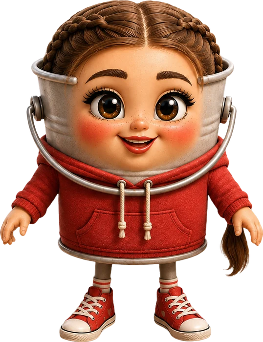 Em, in her red hoodie