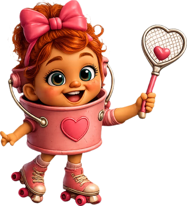 Poppy Pail, on her roller skates