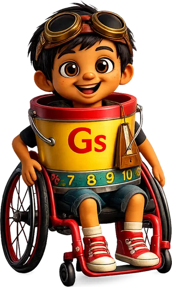 Tempo, in his wheelchair